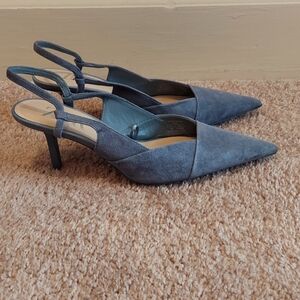 Zara Baby Blue Slingbacks